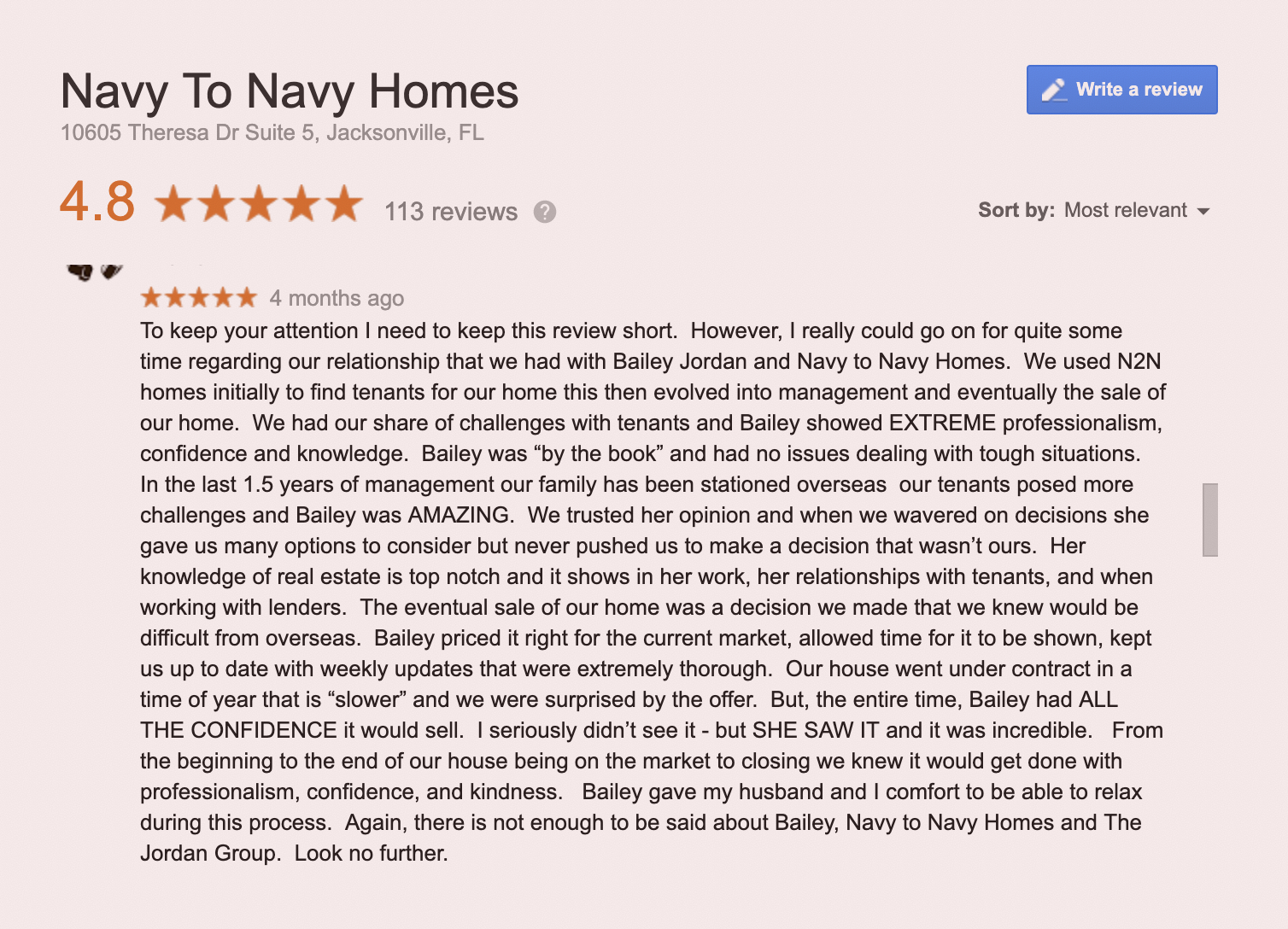 Navy to Navy Homes Property Management Services Review