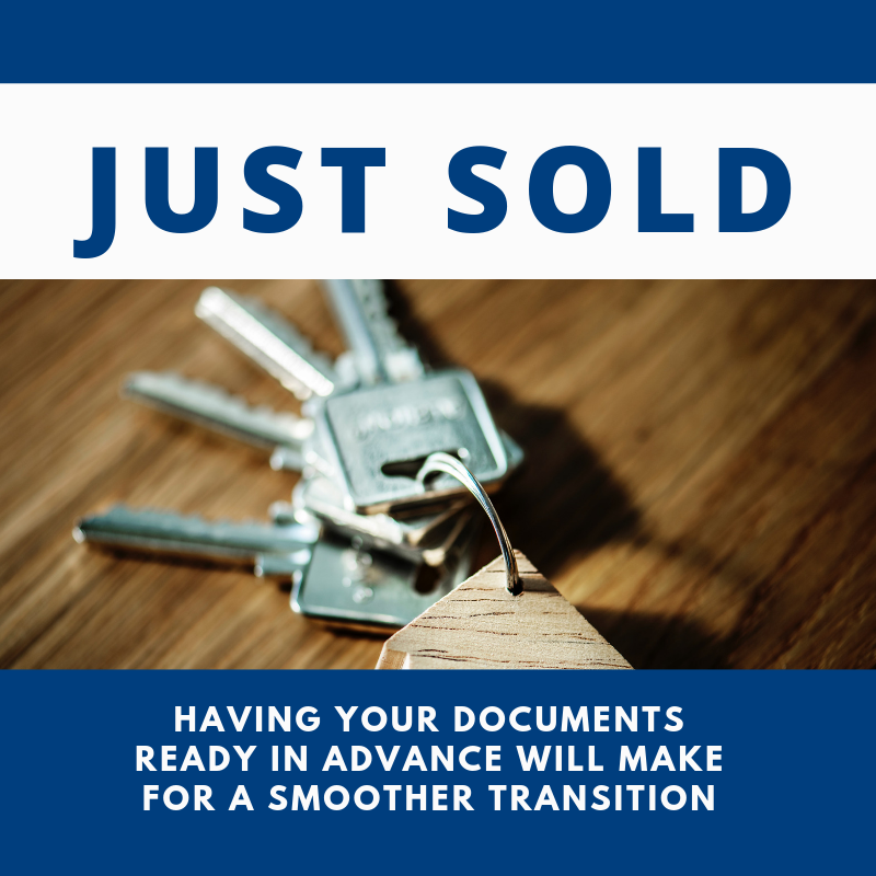 Having your documents in order will speed up your home sale